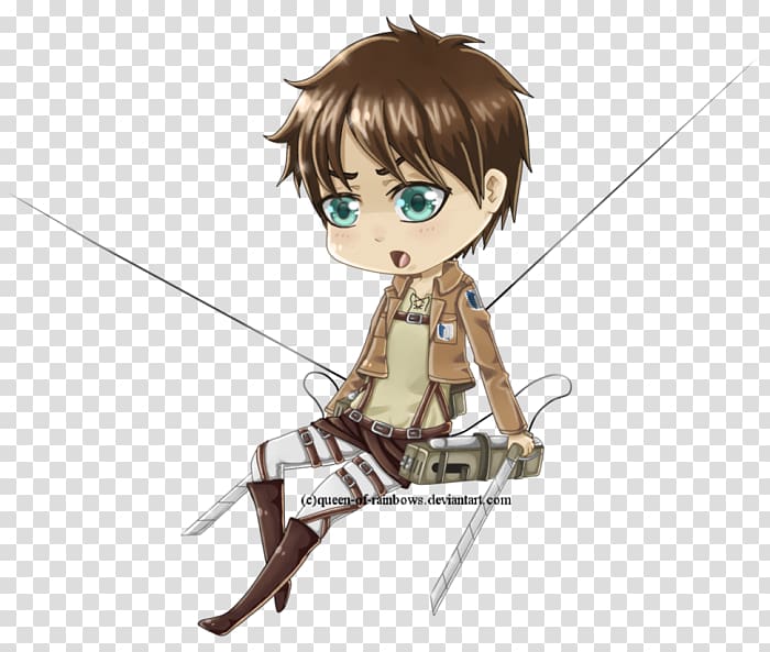 Eren Yeager Chibiusa Attack on Titan Anime, Chibi transparent background PNG clipart
