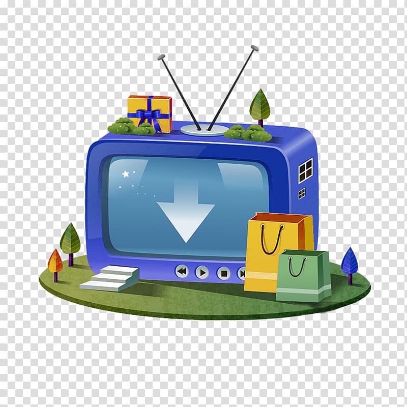 Television Cartoon Gratis, Cartoon TV shopping transparent background PNG clipart