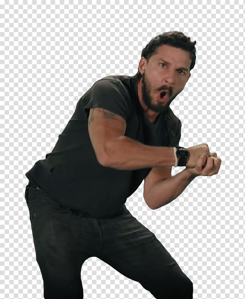 man holding his hand, Shia LaBeouf Fists transparent background PNG clipart