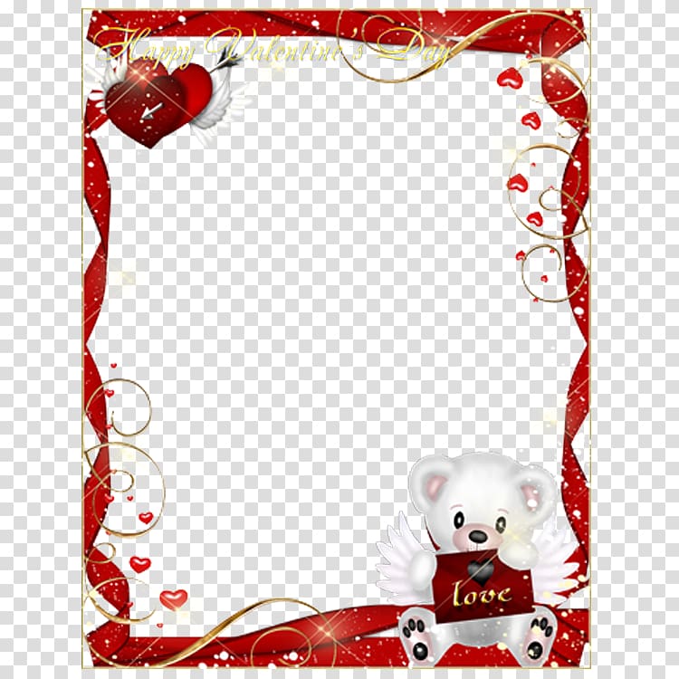 white bear illustration, Love Sinhala SMS Valentines Day, Romantic Valentine Bear Frame transparent background PNG clipart