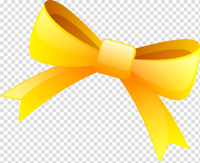 Yellow ribbon Drawing, Little fresh yellow bow tie transparent background PNG clipart