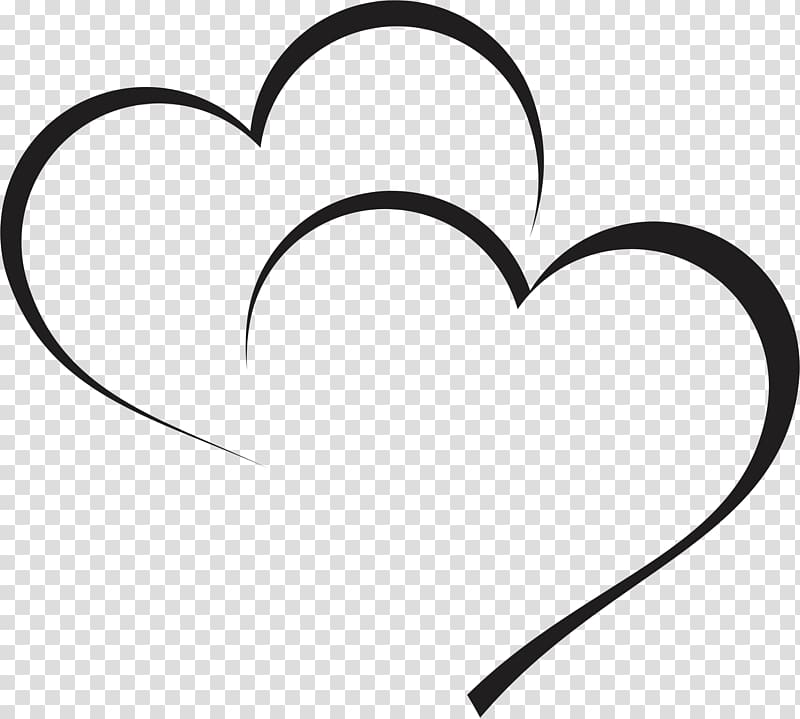 Heart graphics Black and white, heart transparent background PNG clipart