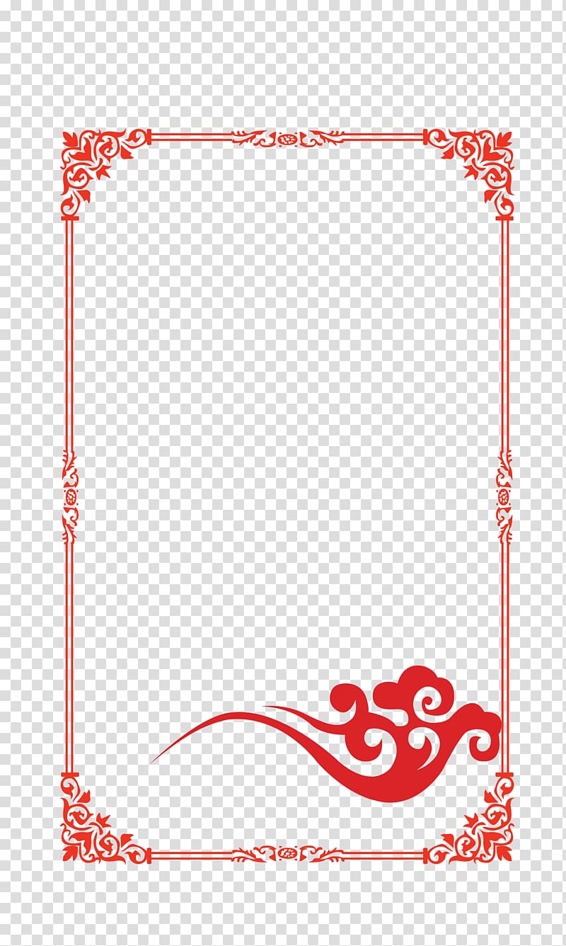 New Year Euclidean Adobe Illustrator, Happy New Year auspicious border transparent background PNG clipart