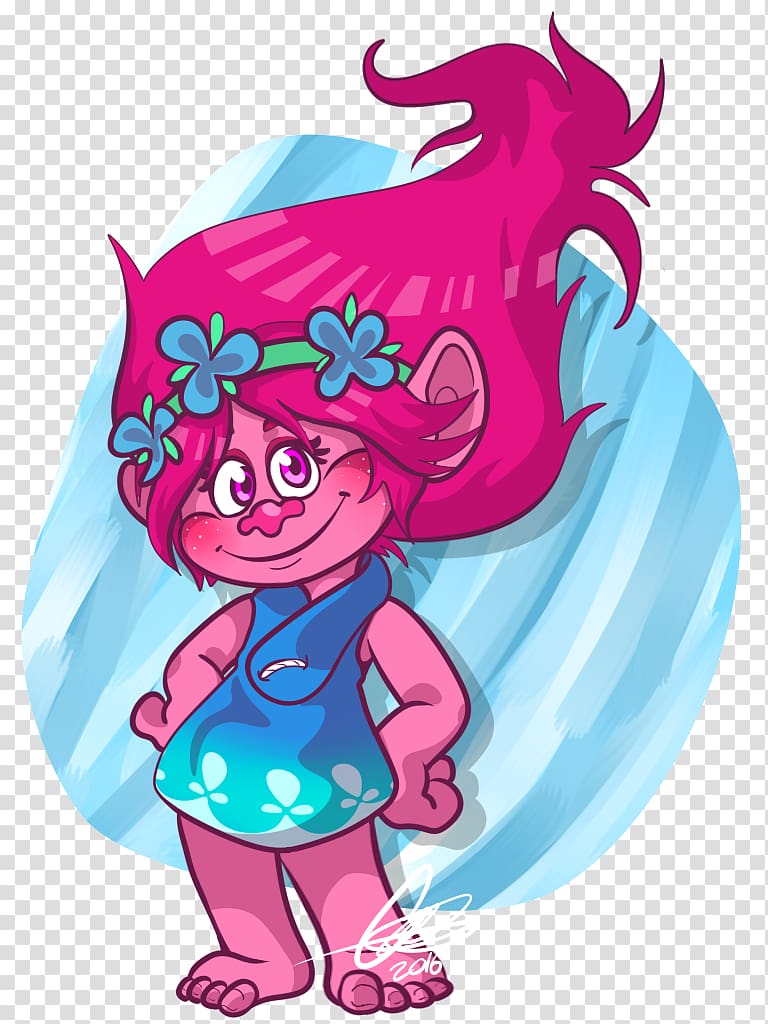 Drawing Trolls Animation Fan art, poppy transparent background PNG clipart