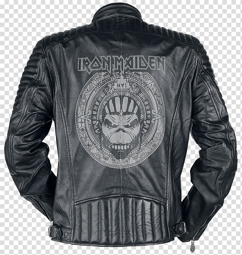 Leather jacket The Book of Souls Eddie, jacket transparent background PNG clipart