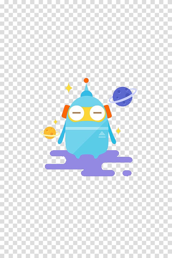 Alien Cartoon Illustration, Meditation robot transparent background PNG clipart