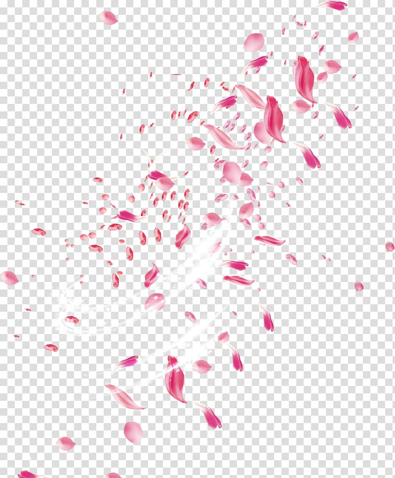 Petal Flower Pink, Drift rose petals, pink flower petals transparent background PNG clipart