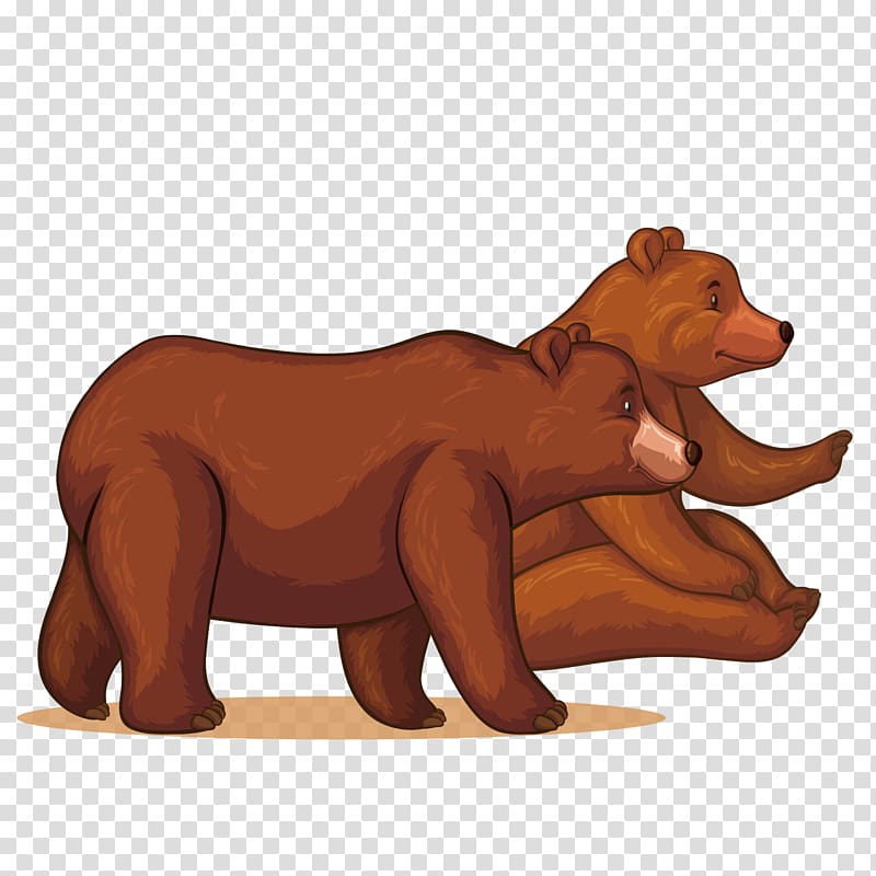 Lion Bear, two bears transparent background PNG clipart