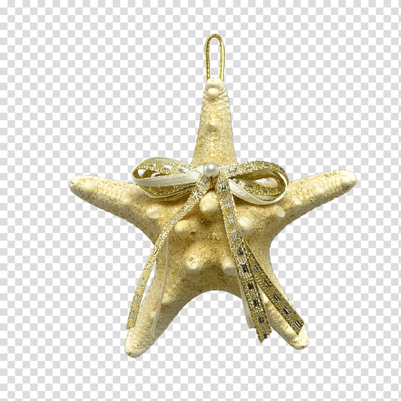 Christmas ornament Starfish 01504 Silver, white starfish transparent background PNG clipart