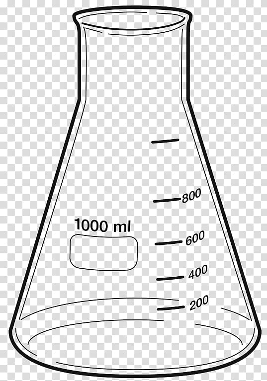 graduated cylinder illustration, Erlenmeyer flask Laboratory Flasks Volumetric flask Beaker, flask transparent background PNG clipart