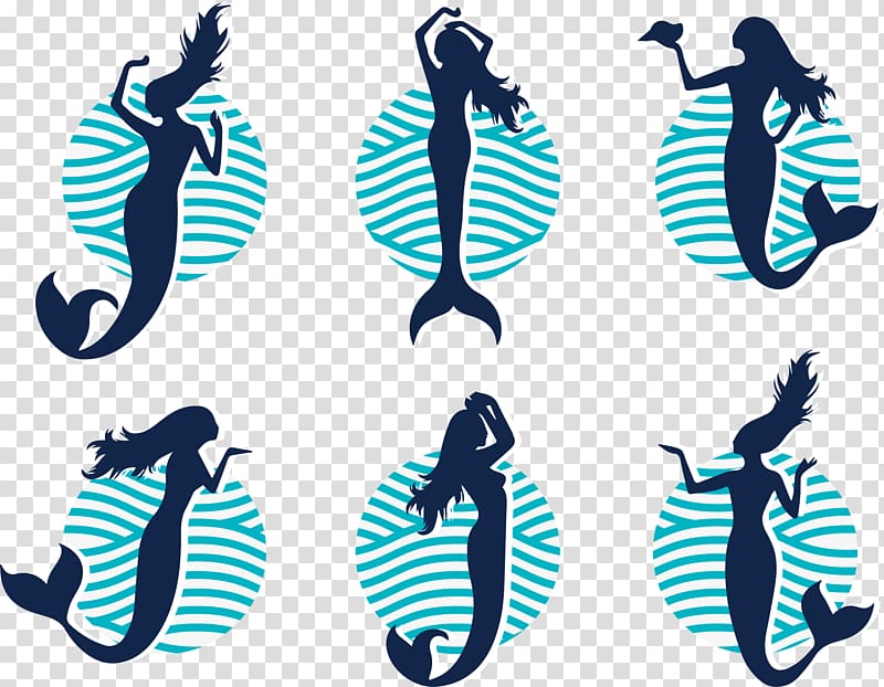 Ariel Mermaid Silhouette Illustration, Mermaid silhouette illustration transparent background PNG clipart