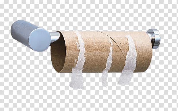 brown tissue tube, Toilet Paper Roll Empty transparent background PNG clipart