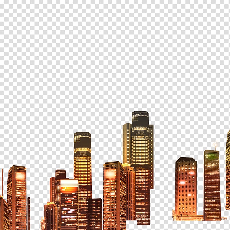 Nightscape Building City, City Lights transparent background PNG clipart