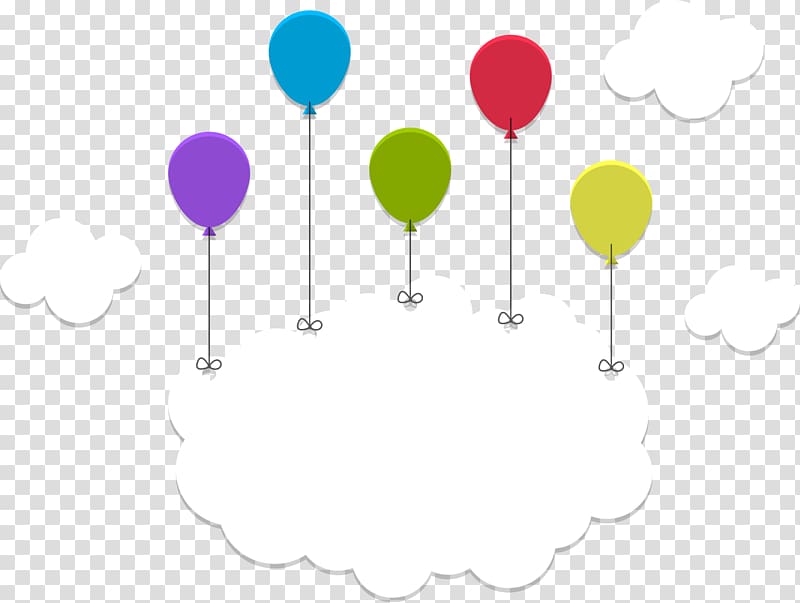 Light Cloud Sky Moon , Balloon clouds title frame, illustration of balloons and clouds transparent background PNG clipart