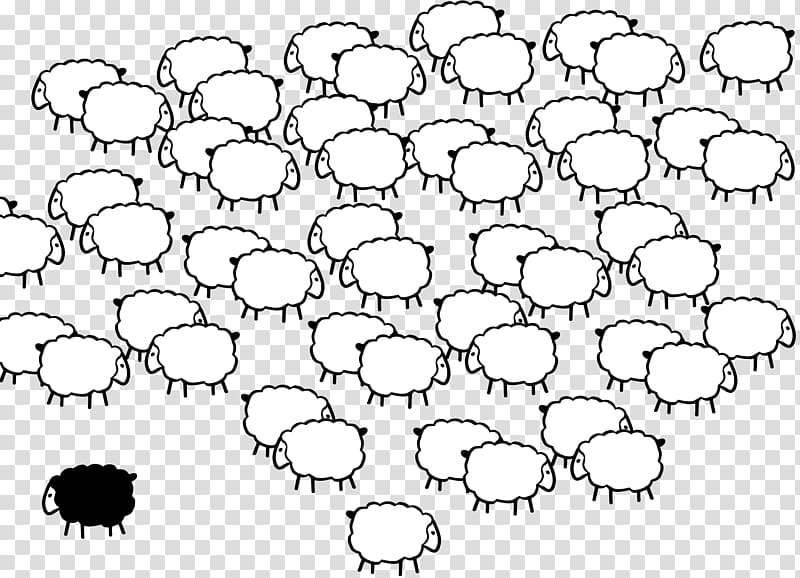 Circle White Point Line art Angle, flock of sheep transparent background PNG clipart