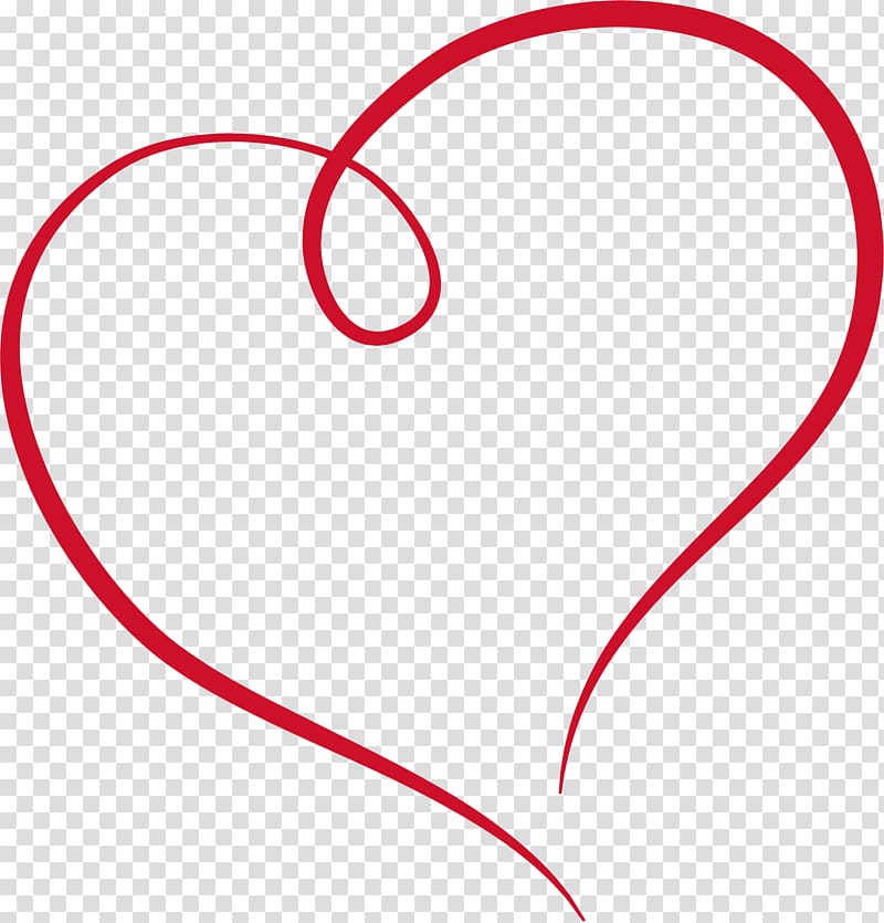 Line Point Angle Heart Red, Heart stroke transparent background PNG clipart
