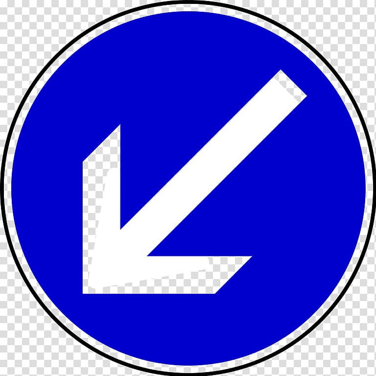 Traffic sign Arrow Mandatory sign, Arrow transparent background PNG clipart