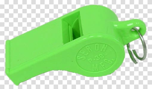 green Seron MFG plastic whistle, Whistle Neon Green Seron transparent background PNG clipart