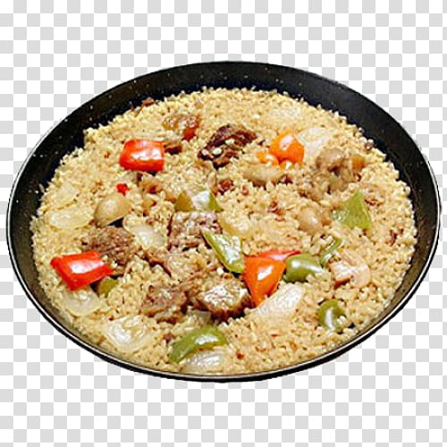 Fried rice Arroz con pollo Pilaf Couscous White rice, chicken transparent background PNG clipart
