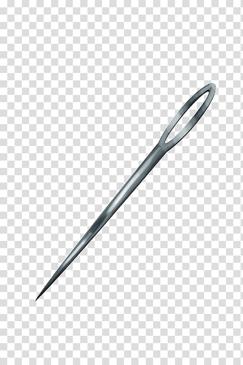 gray needle illustration, Sewing needle Knitting, Sewing needle transparent background PNG clipart