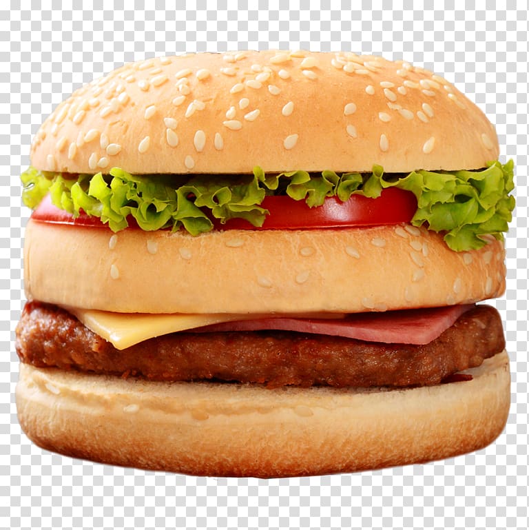 Cheeseburger Hamburger Whopper McDonald\'s Big Mac Ham and cheese sandwich, salad transparent background PNG clipart