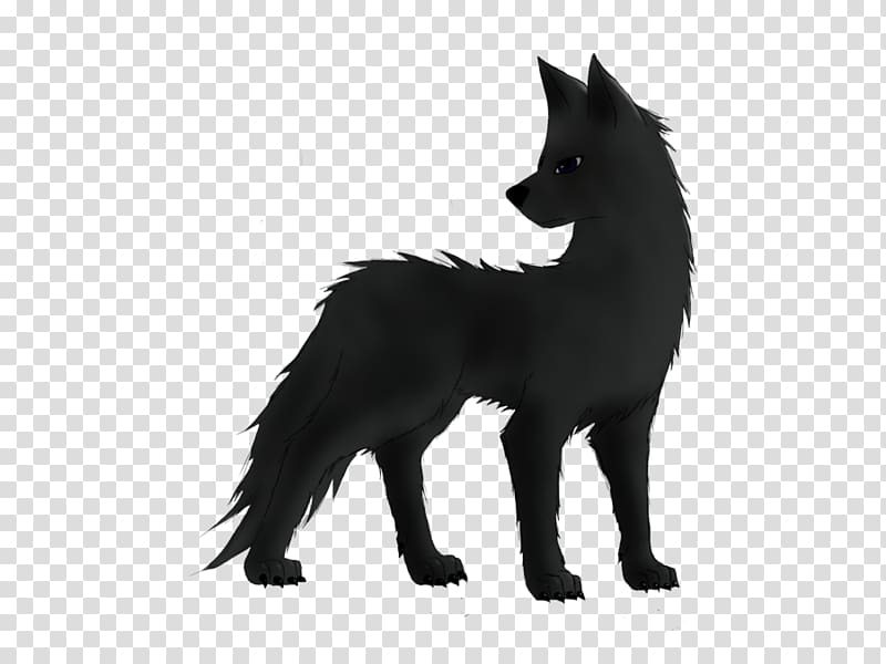 black and blue anime wolf