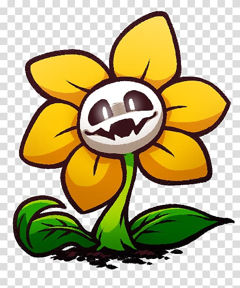 Flowey Undertale sunflower m Smiley , others transparent background PNG  clipart