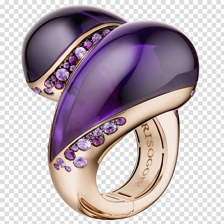 De Grisogono Ring Jewellery Amethyst Cabochon, ring transparent background PNG clipart