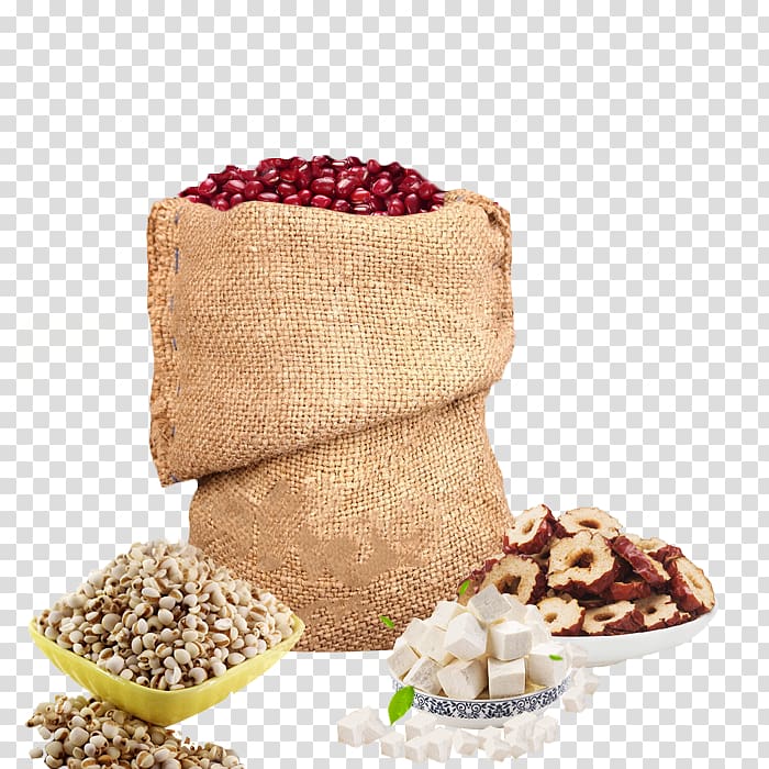 Adlay Adzuki bean Ingredient, Red beans barley ingredients transparent background PNG clipart