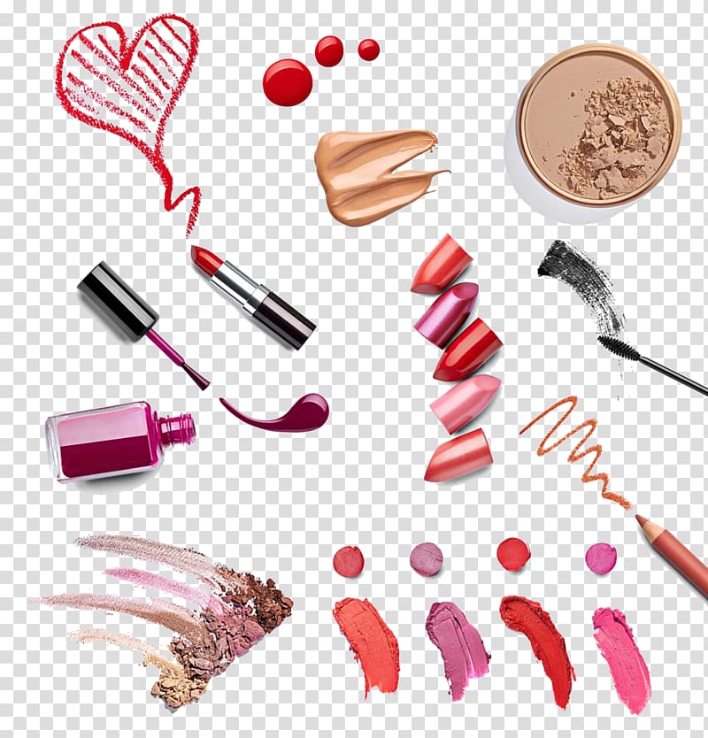 Cosmetics Lipstick Eye liner Face powder, Color Lipstick transparent background PNG clipart