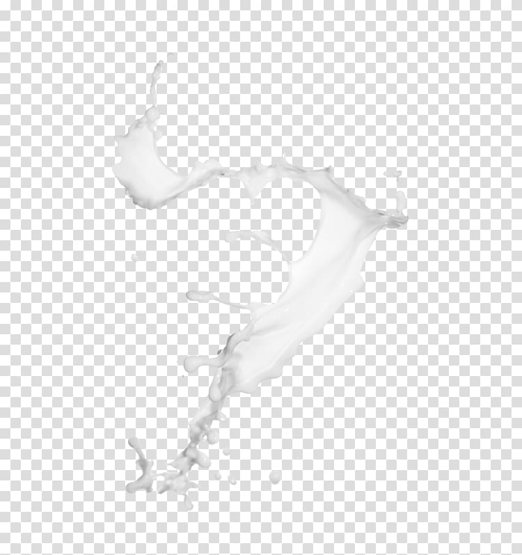 white liquid illustration, Black and white Editing, Milk splashed transparent background PNG clipart