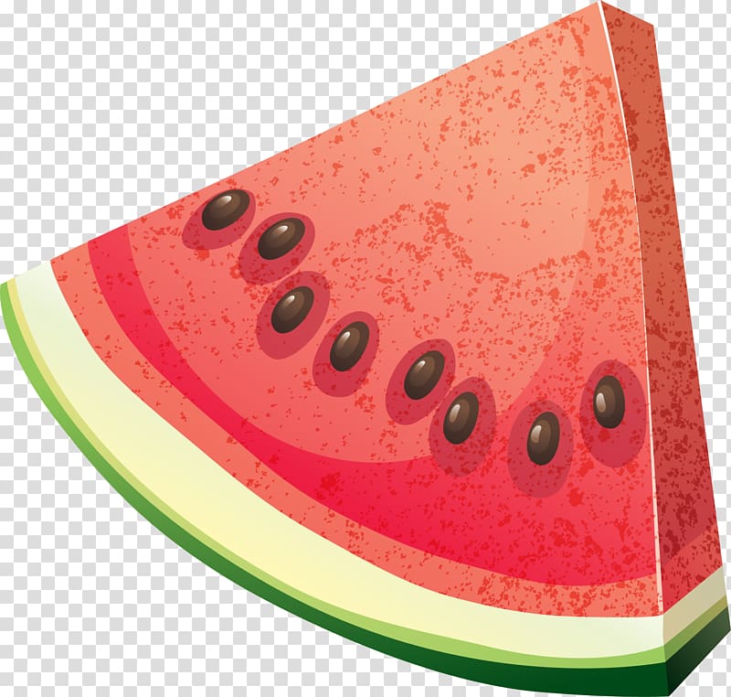 Watermelon Citrullus lanatus, Red hand painted watermelon transparent background PNG clipart