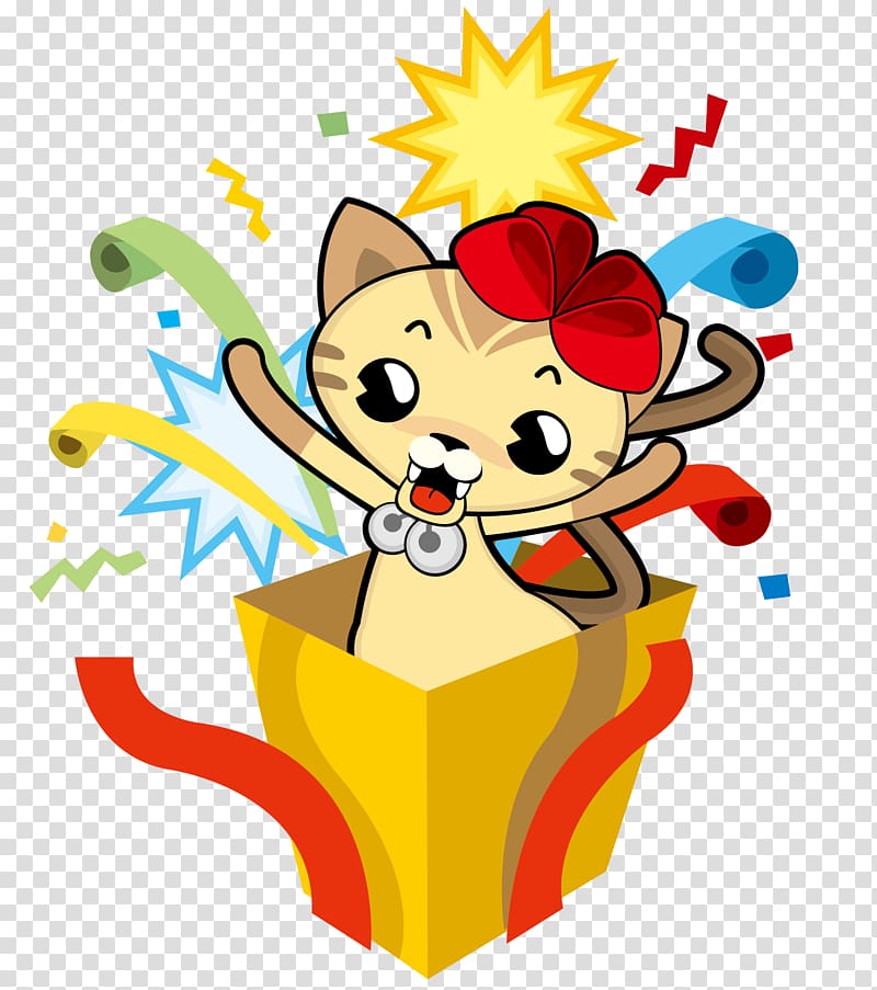 Cat Kitten , Surprise Cartoon cat transparent background PNG clipart.
