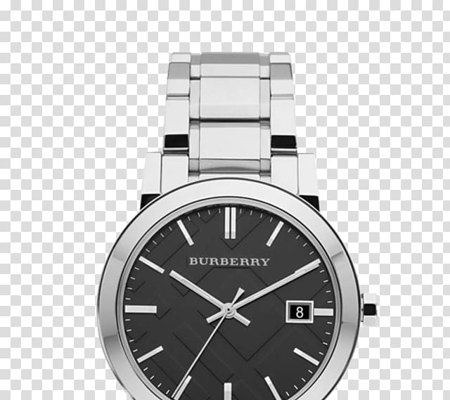 Burberry Watch strap Chronograph Black Leather Strap, burberry transparent background PNG clipart