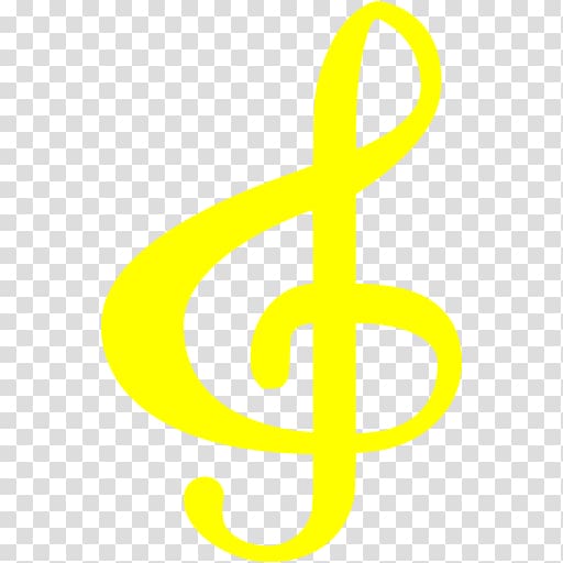 Yellow Clef Treble Musical note, musical note transparent background PNG clipart