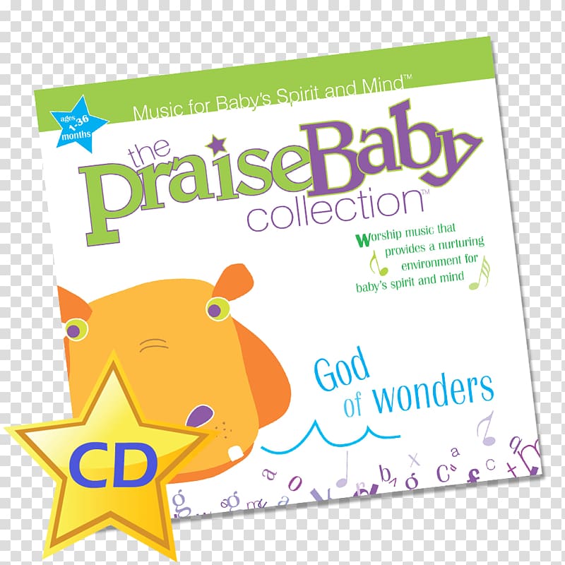 God of Wonders The Praise Baby Collection Brentwood Music Compact disc, Praise god transparent background PNG clipart