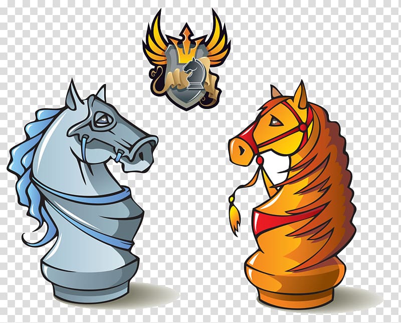 Chess piece Knight Illustration, Cartoon chess knight transparent background PNG clipart
