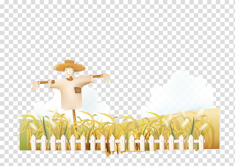Scarecrow Illustration, Autumn Scarecrow transparent background PNG clipart