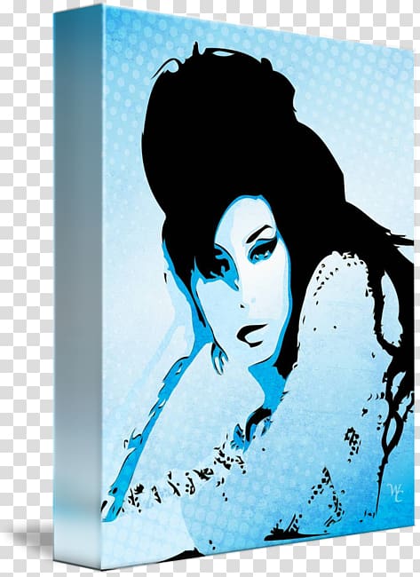 Poster Black hair, amy winehouse art transparent background PNG clipart