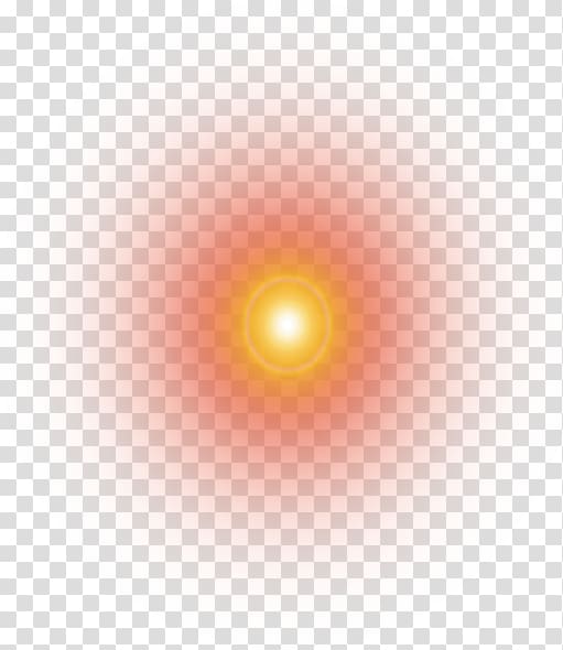 yellow light illustration, Light Circle Close-up , Sun glare transparent background PNG clipart