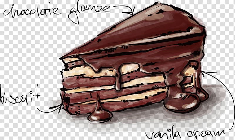 Chocolate cake Birthday cake Wedding cake Drawing, cake transparent background PNG clipart
