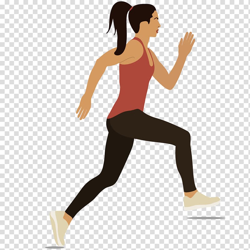 running clipart woman