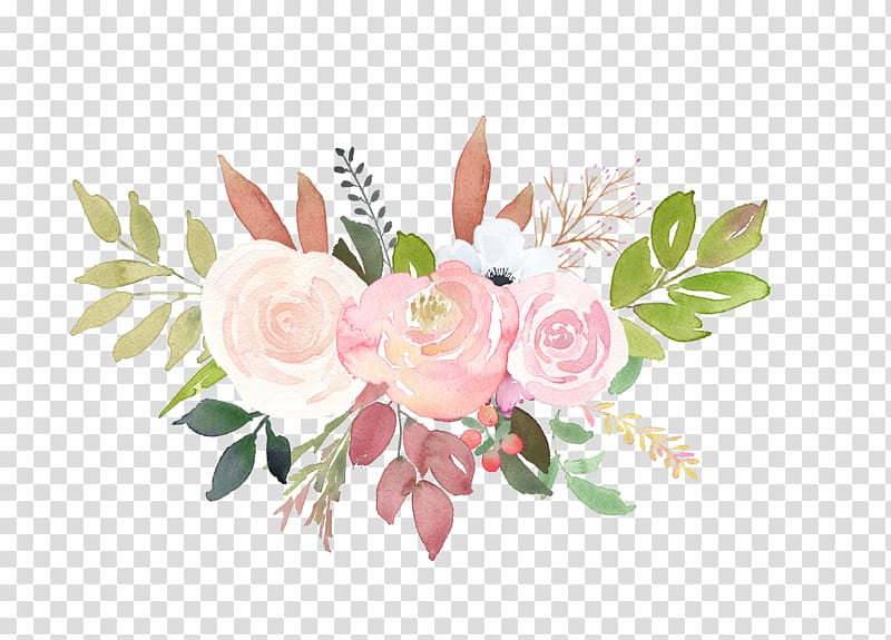 Floral bouquet design with garden pink flowers Vector Image