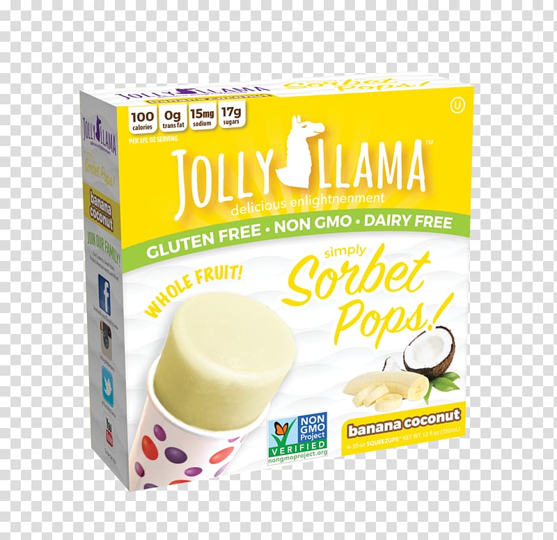 Ice cream Gelato Sorbet Milk, coconut banana transparent background PNG clipart