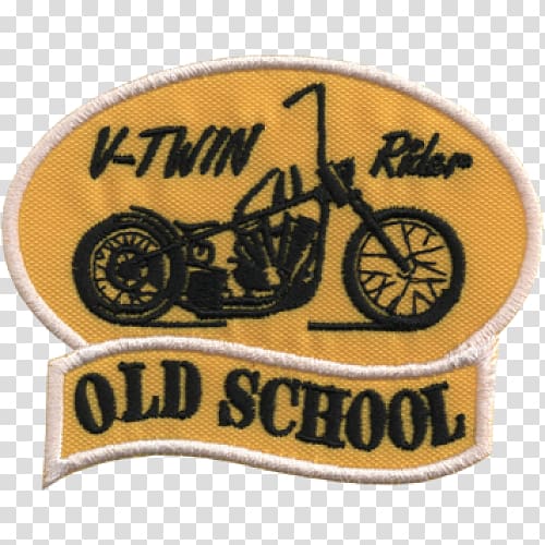 Embroidery Embroidered patch V-twin engine Motorcycle Chopper, last day of school transparent background PNG clipart