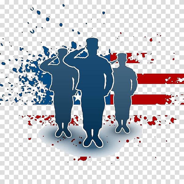 three men doing salute illustration, United States Soldier Salute Veteran Military, Saluting soldiers transparent background PNG clipart