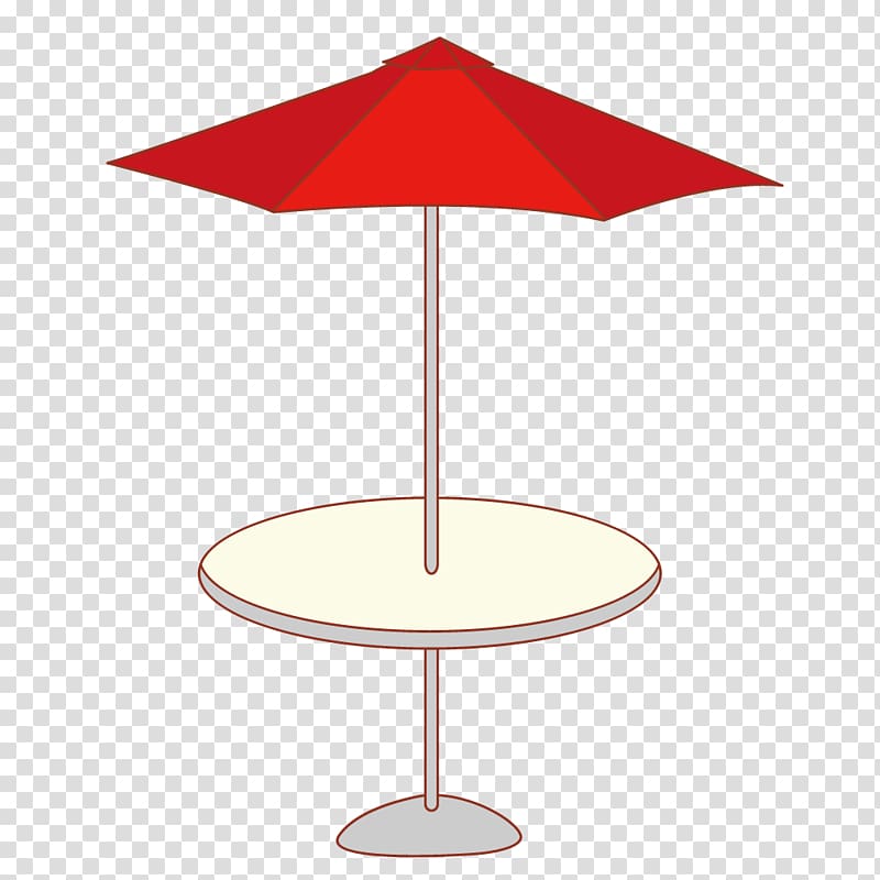 Table Umbrella Auringonvarjo Cartoon Cartoon Red Parasol Round