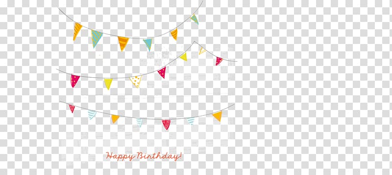 Paper Graphic design Text Illustration, birthday card Bunting transparent background PNG clipart