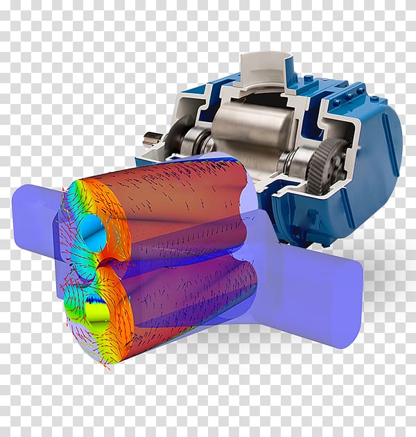 Computational fluid dynamics ANSYS CFX TwinMesh Roots-type supercharger, others transparent background PNG clipart