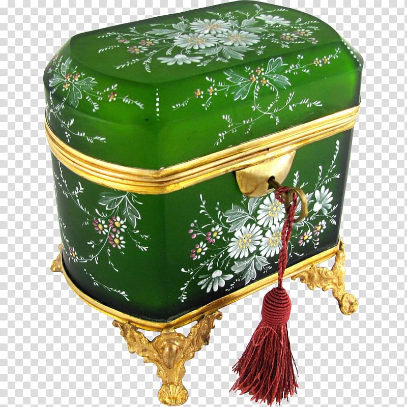 Casket Box Antique Jewellery Vitreous enamel, hand painted transparent background PNG clipart